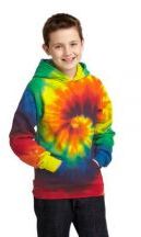 Port & Company® Youth Tie-Dye 7.8-ounce, 80/20 Cotton Poly Pullover Hooded Sweatshirt